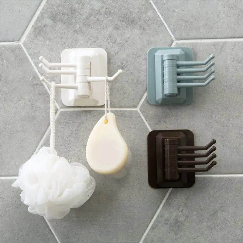 Rotating Multifunctional Sticky Hook Wall Shelf Canada
