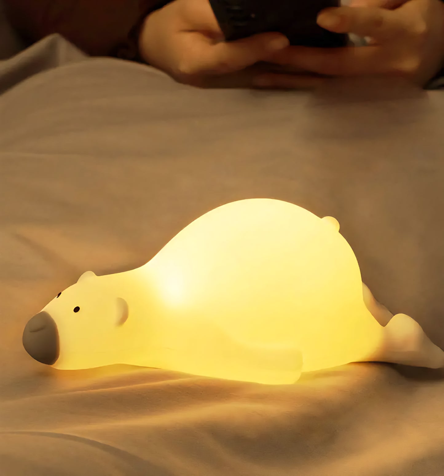 Transform your child's bedroom into a magical haven with our Silicone Pat Lamp. This enchanting night light not only provides soft illumination but also serves as a delightful companion for bedtime. Crafted from high-quality silicone and ABS materials, this lamp is designed for durability and safety, making it perfect for children of all ages.