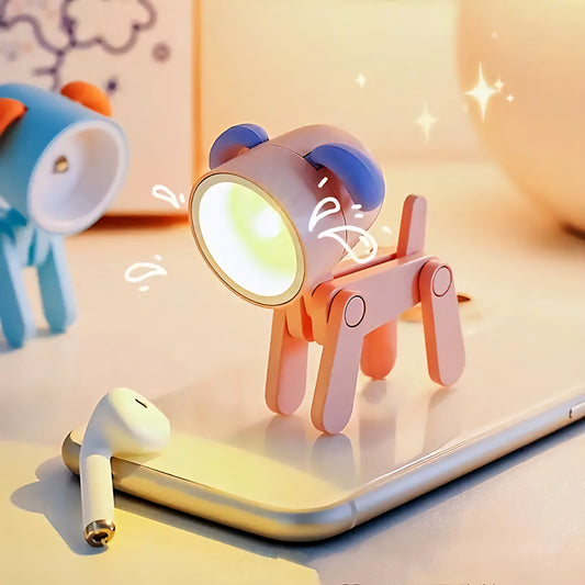 Illuminate your space with the adorable 1pc Adjustable Puppy Reading Light. This charming desk lamp features a cute stick dog design, perfect for adding a touch of whimsy to any room.  Canada 