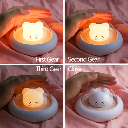1pc LED Nursery UFO Night Light - Cute Silicone Baby Lamp. Canada 