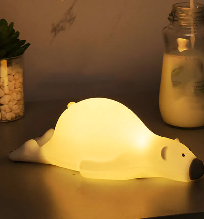 Transform your child's bedroom into a magical haven with our Silicone Pat Lamp. This enchanting night light not only provides soft illumination but also serves as a delightful companion for bedtime. Crafted from high-quality silicone and ABS materials, this lamp is designed for durability and safety, making it perfect for children of all ages.
