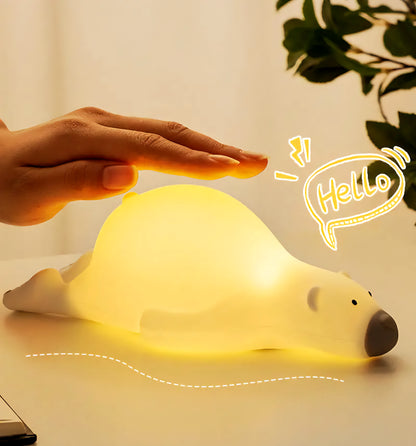 Transform your child's bedroom into a magical haven with our Silicone Pat Lamp. This enchanting night light not only provides soft illumination but also serves as a delightful companion for bedtime. Crafted from high-quality silicone and ABS materials, this lamp is designed for durability and safety, making it perfect for children of all ages.