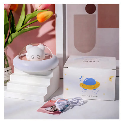1pc LED Nursery UFO Night Light - Cute Silicone Baby Lamp. Canada 